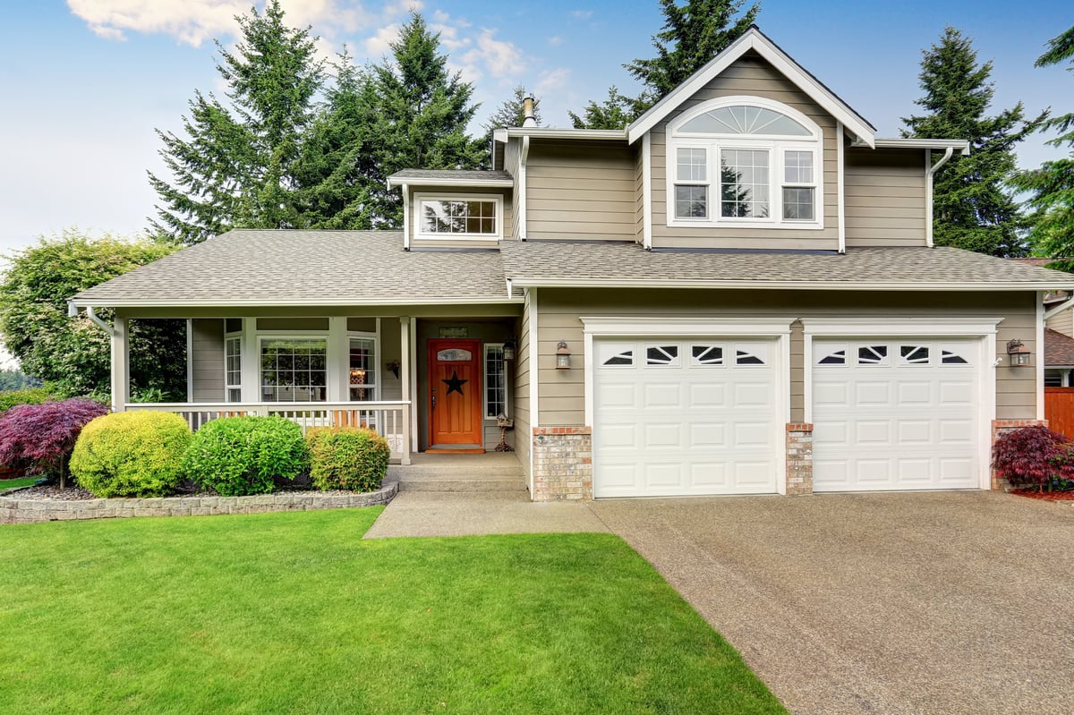 Restored home exterior with new roof